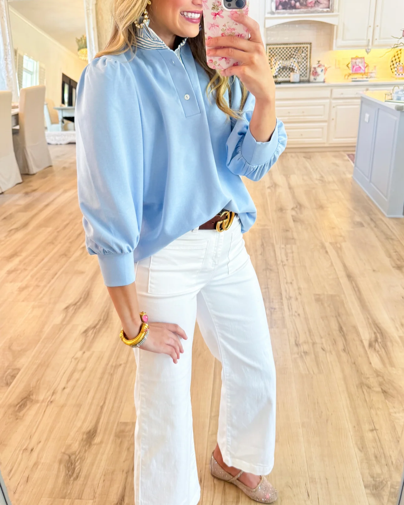 AuraLeaf – Feminine Patchwork Top