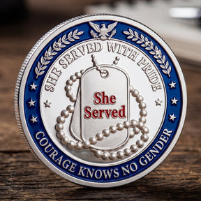ValorRose – Female Veteran Tribute Challenge Coin