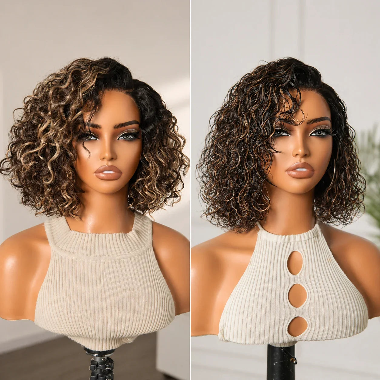 CurlLuxe – Ready-to-Go Glueless Curly Bob Wig