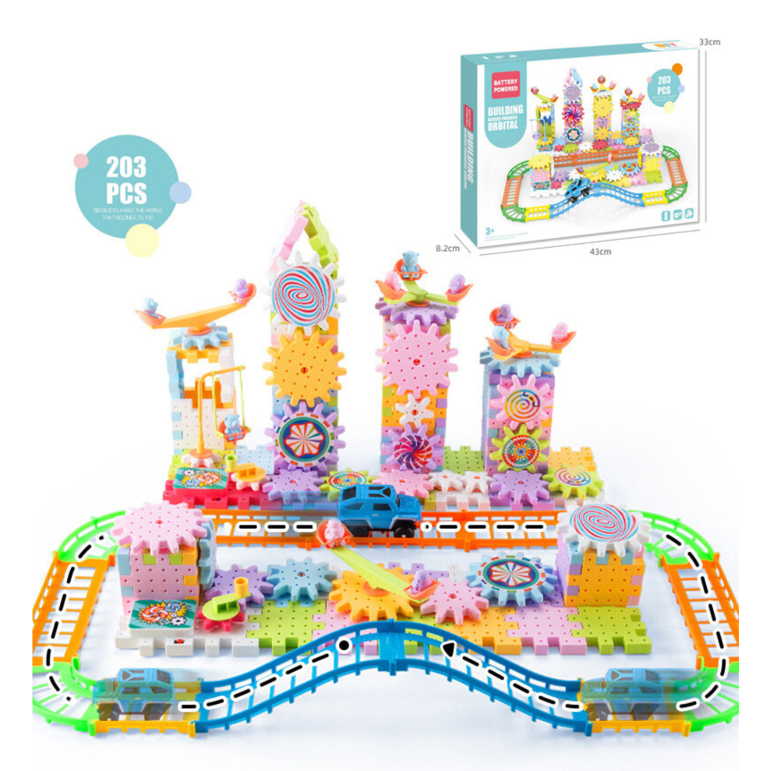 BrainBoost Builders – Montessori Gear Blocks