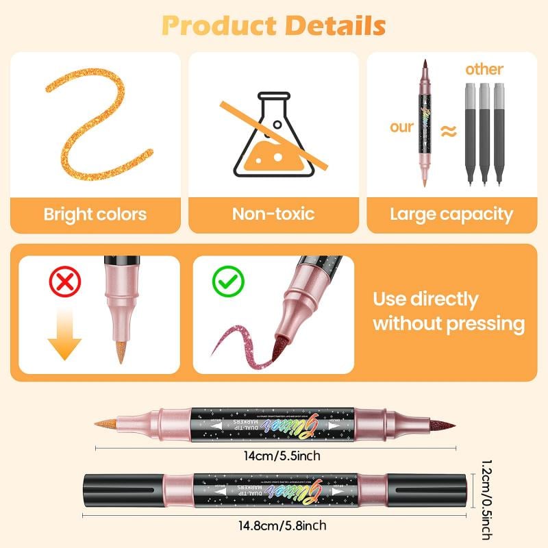 SparkBrush – Glitter Effect Art Markers