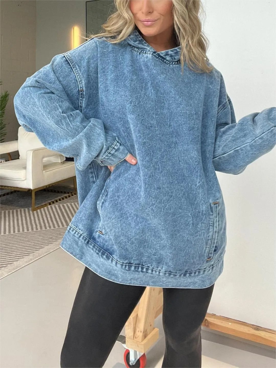 UrbanDenim – Casual Hooded Pullover