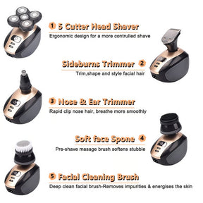 GroomFlex | 5-in-1 4D Electric Shaver Kit