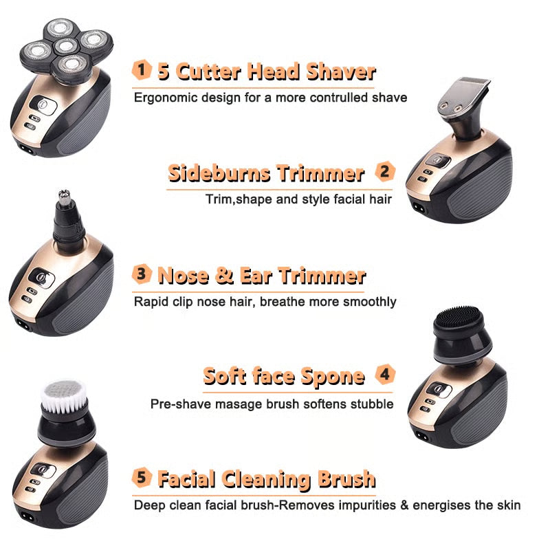 GroomFlex | 5-in-1 4D Electric Shaver Kit