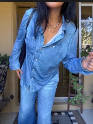 Denim Drift - Soft Cloud Pajama Set
