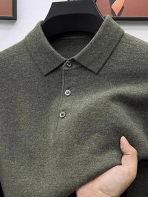 PrestigeKnit – Men's Cashmere Polo Sweater