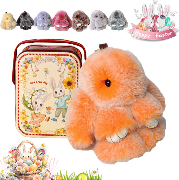 HopCharm – Cute Plush Bunny Keychain