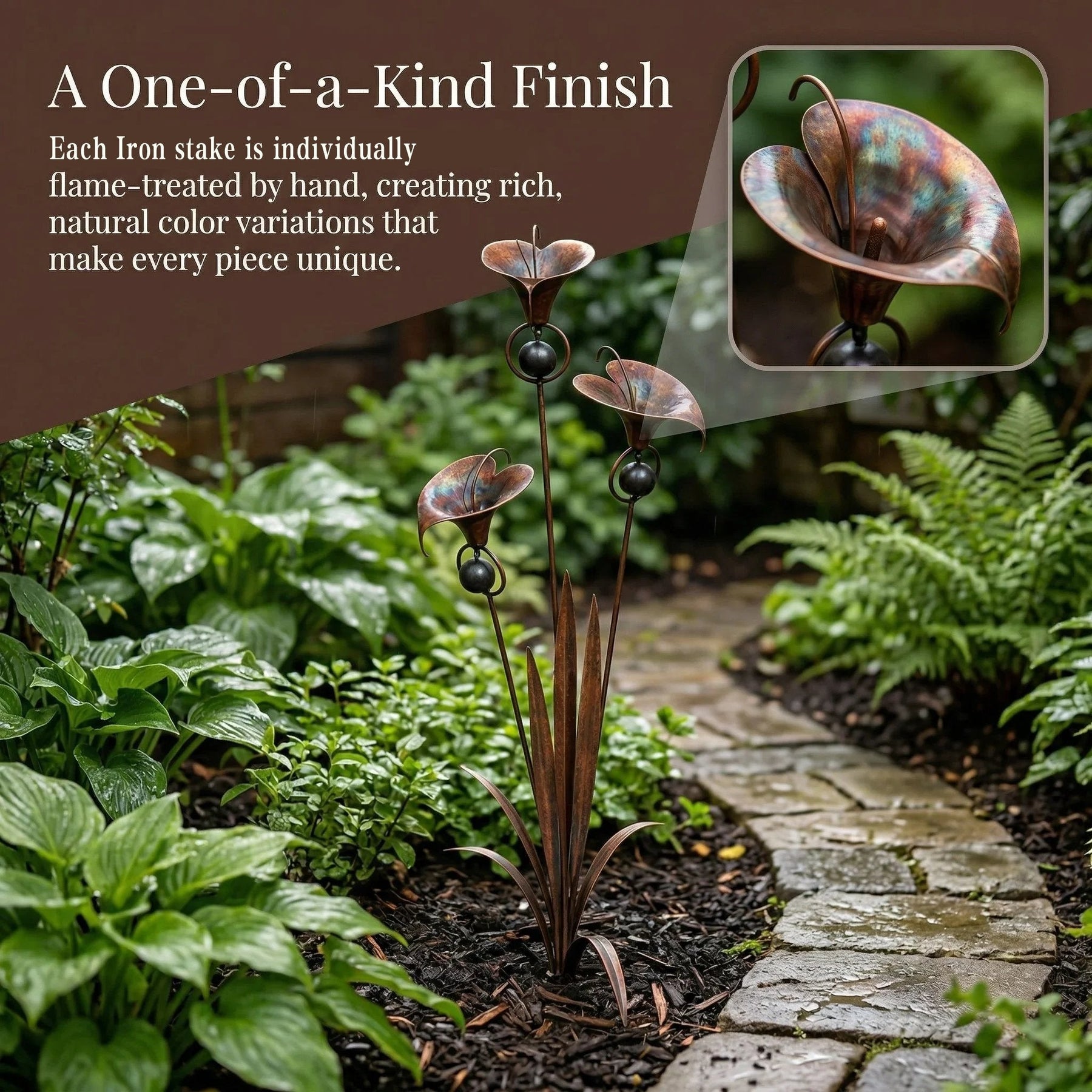 EmberPetal – Handcrafted Copper Lily Accent