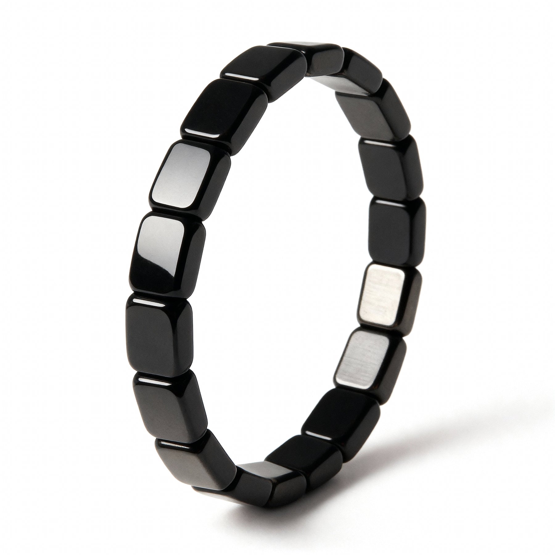 StoneAura – Natural Hematite Beaded Bracelet