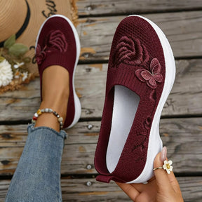 VelvetFlutter – Stylish Embroidered Loafers