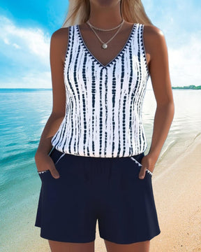 CoastalEase Tankini – Vacation Swimwear