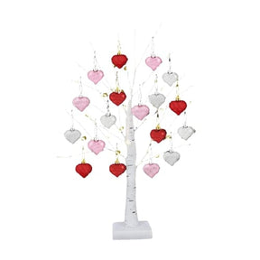 LumiBloom – Heart-Adorned LED Birch Table Decor