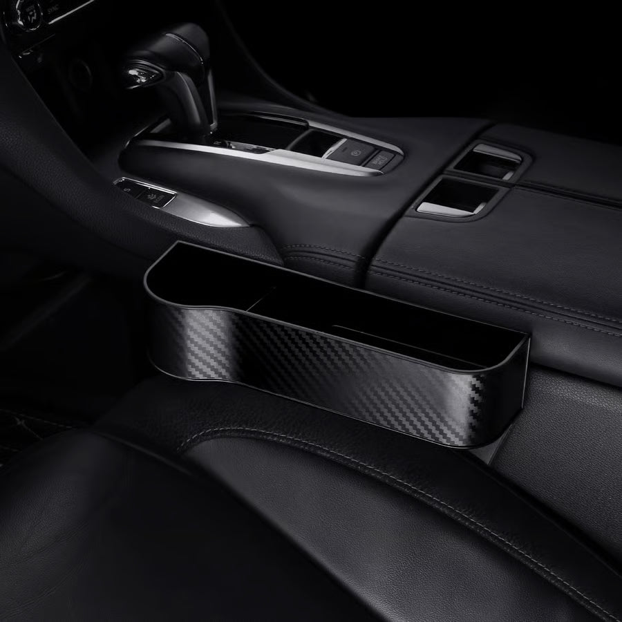 DriveMate – Multi Pocket Leather Car Seat Storage Organizer