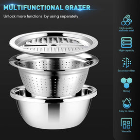EcoChef - Durable Stainless Steel Multi-Purpose Bowl