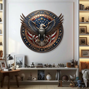 EagleValor - American Eagle Patriotic Metal Wreath