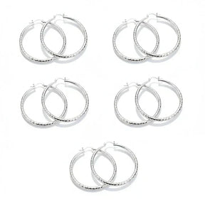 LumiLuxe – Brilliant Diamond Cut Hoop Earrings