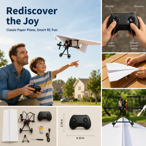 SkyGlide - Gyro-Powered RC Paper Airplane Kit