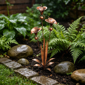 EmberPetal – Handcrafted Copper Lily Accent