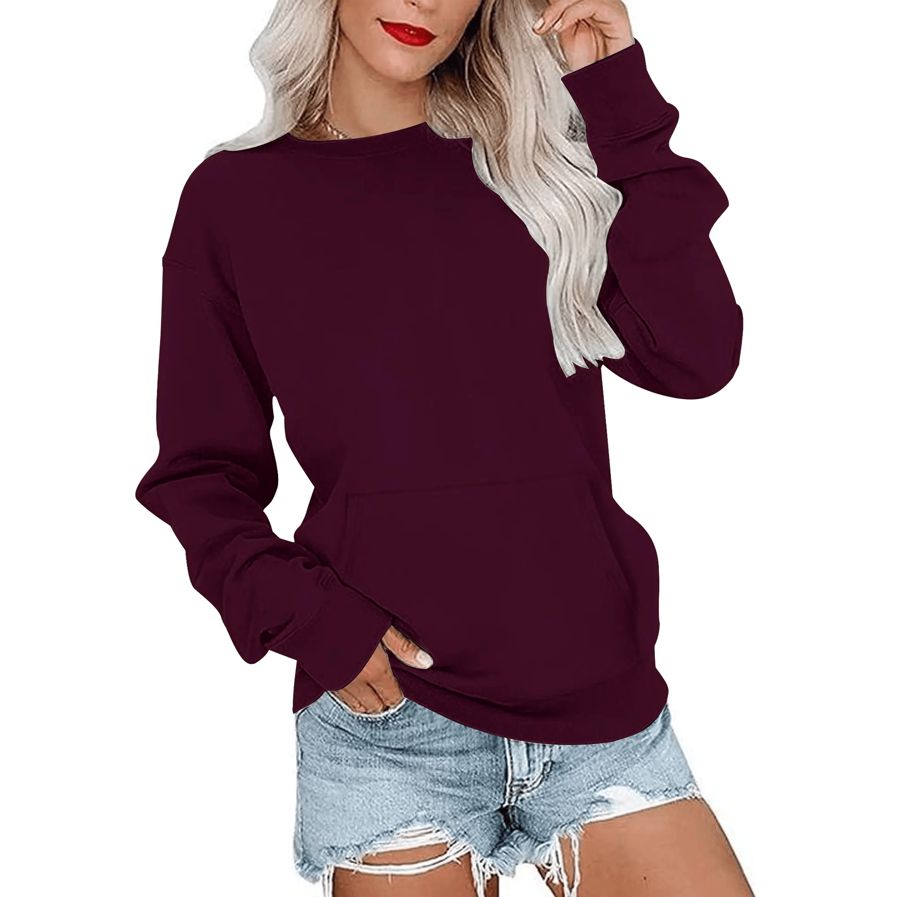 CozyCore – Women’s Crewneck Hoodless Sweatshirt