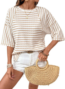EasyStripe – Relaxed Fit Striped Crewneck Tee