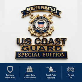 CoastGuard - Semper Paratus Metal Emblem Badge