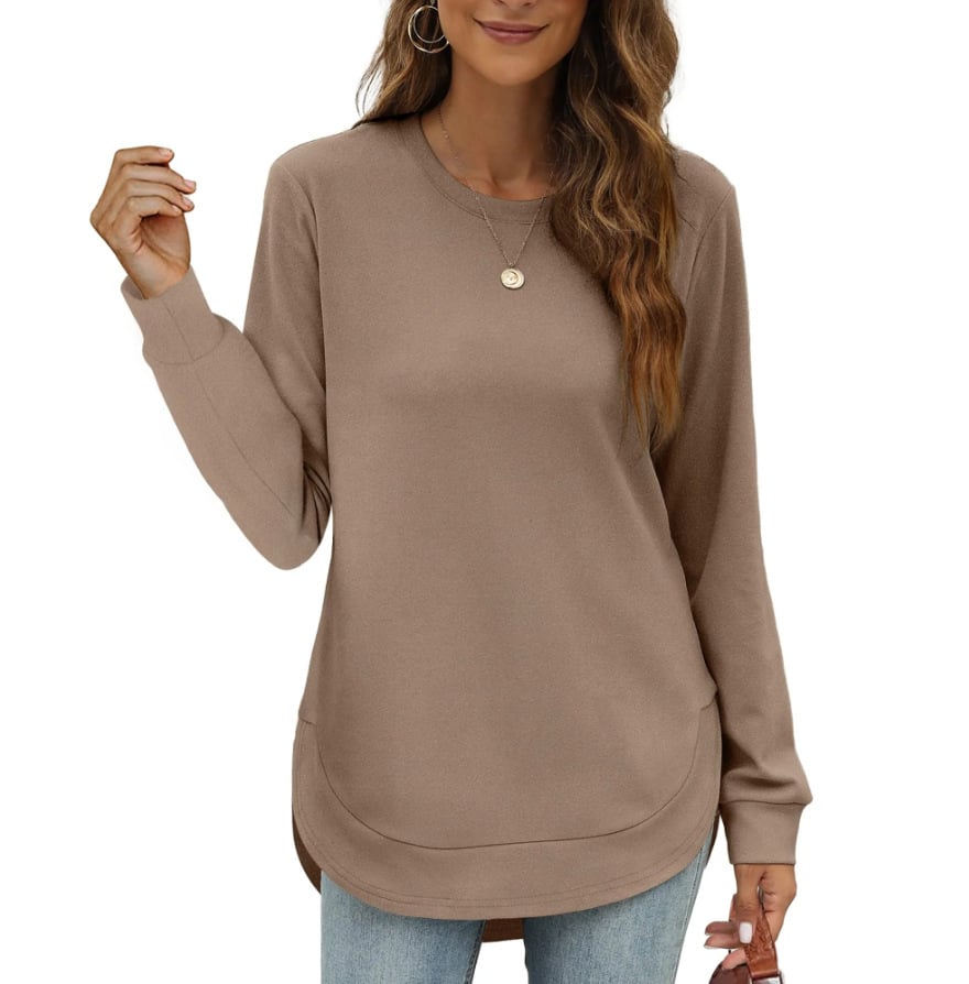 CurveFit – Soft Crewneck Sweatshirt All Day Comfort