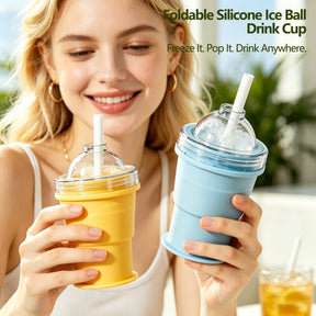 ChillCup – Foldable Silicone Ice Ball Drink Cup