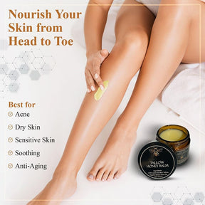 GlowTallow - Organic Nourishing Balm with Raw Honey