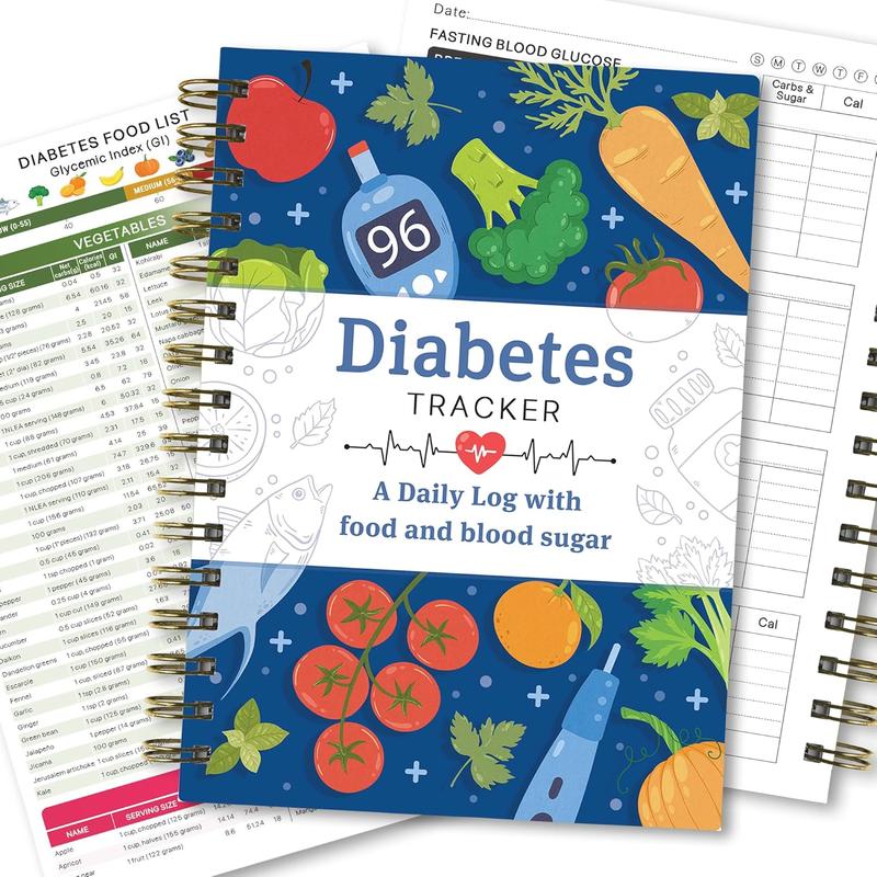 GlucoTrack – Diabetes Tracker Book with Food List