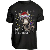 KissMyAss - Funny Donkey Christmas T-Shirt