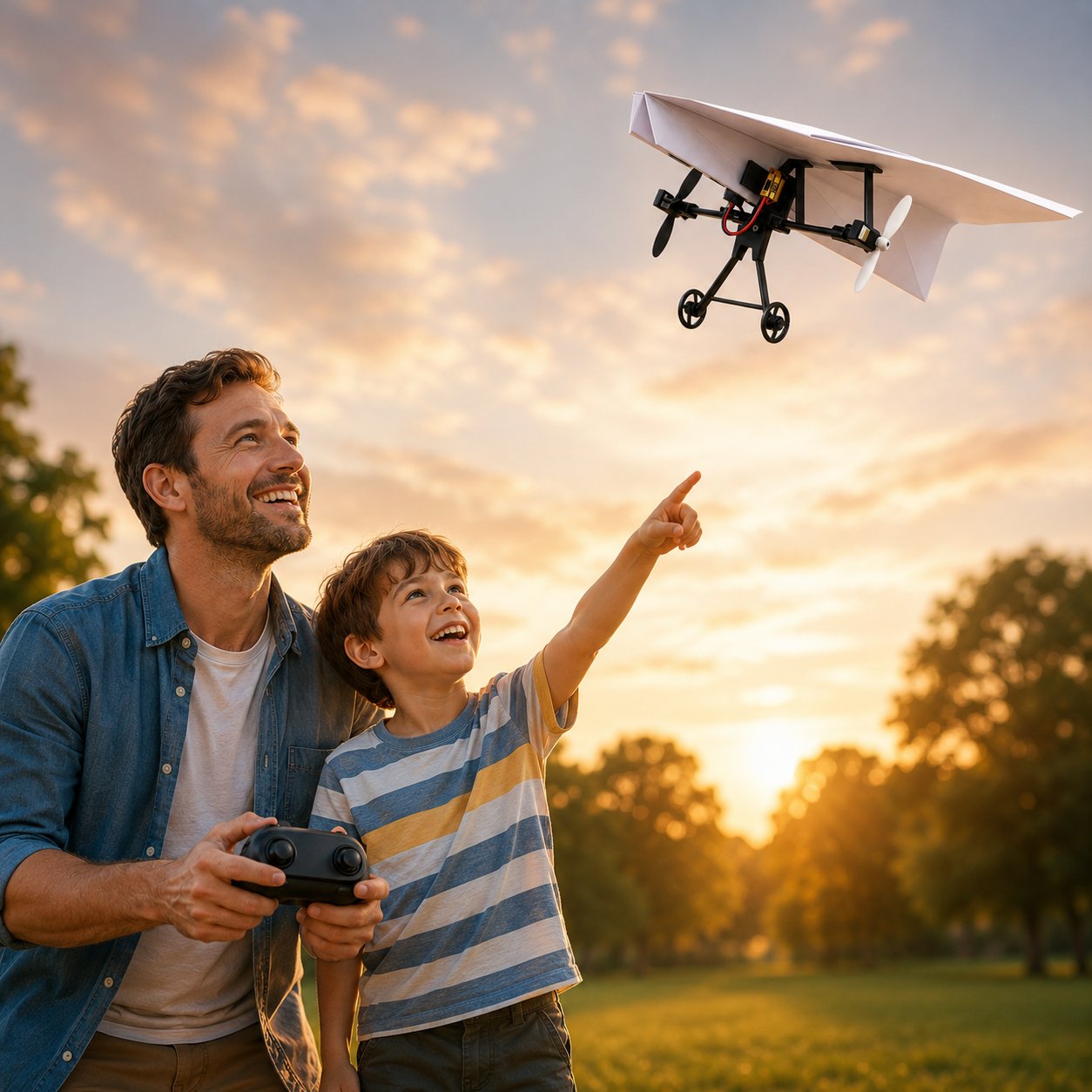 SkyGlide - Gyro-Powered RC Paper Airplane Kit