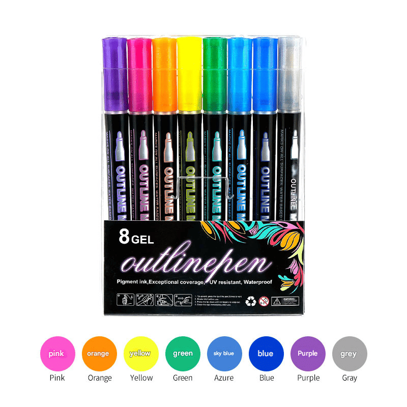 GlowStroke – Double Line Outline Marker Pens