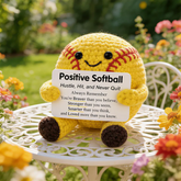 BraveBall – Motivational Softball Plush Buddy