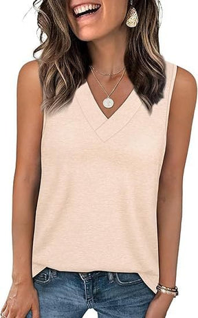 SoftEase – Women’s Sleeveless Casual Slim Fit Top