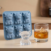 🐮🧊 Mini Highland Cow Ice Cube & Dessert Mold 🍪 Cute 3D Ice for Drinks, Parties & Gifts💕