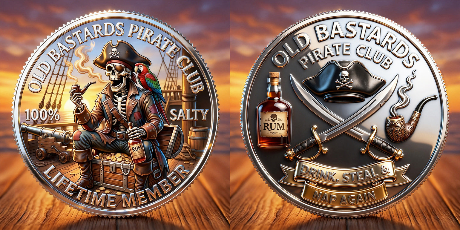 RumRaider – Double-Sided Pirate Challenge Coin