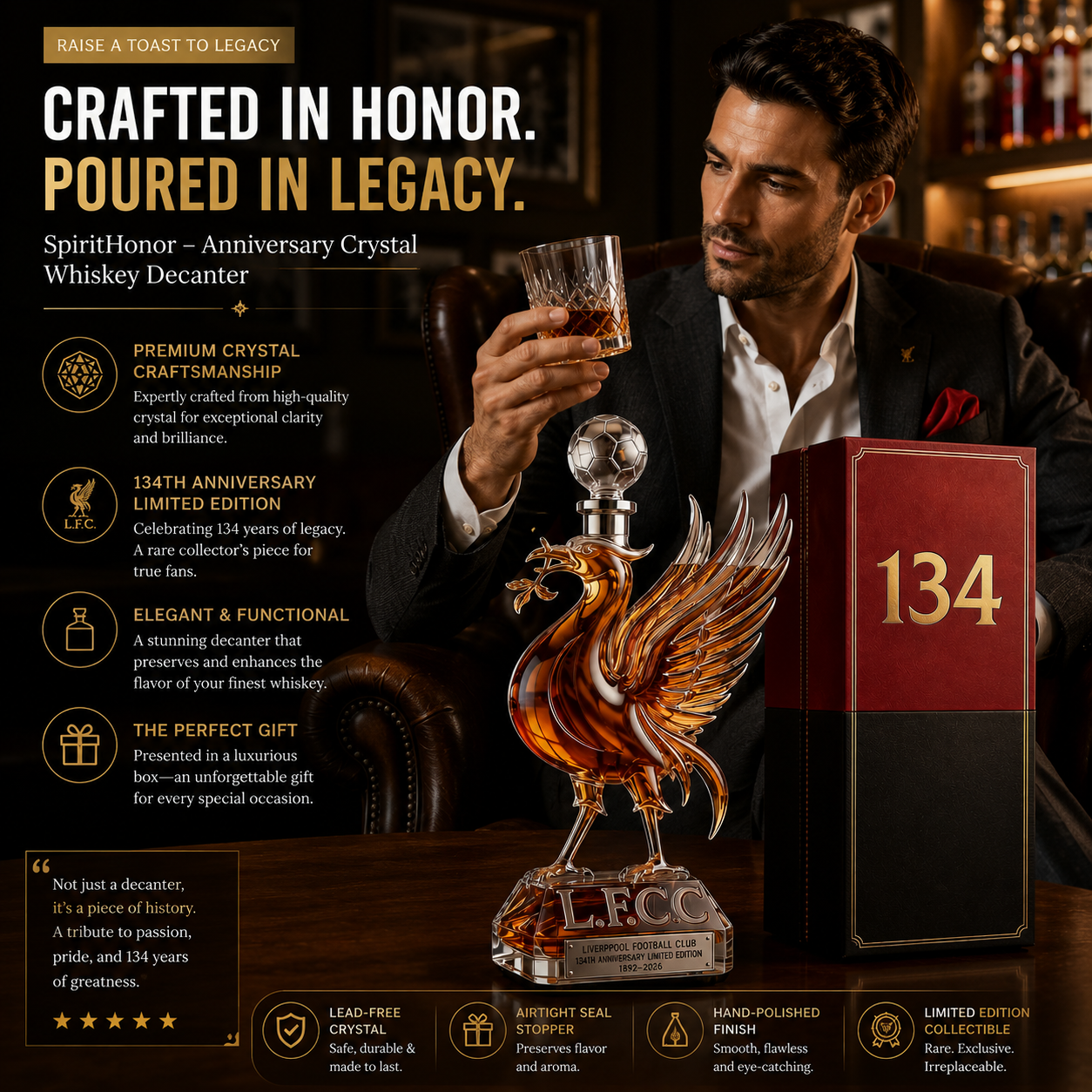 SpiritHonor – Anniversary Crystal Whiskey Decanter
