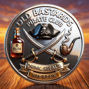 RumRaider – Double-Sided Pirate Challenge Coin