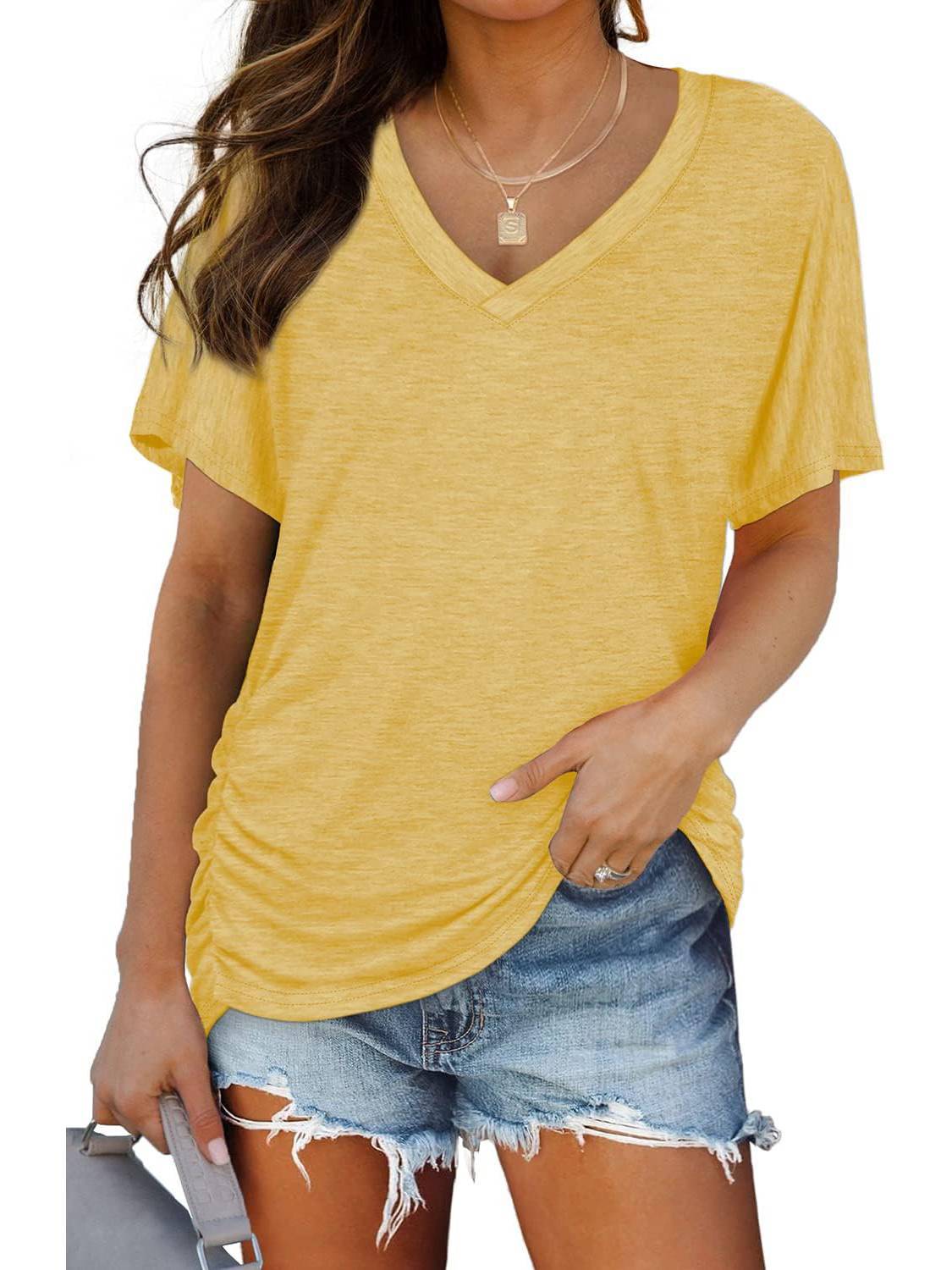 LunaFlow – V-Neck Loose Fit Top