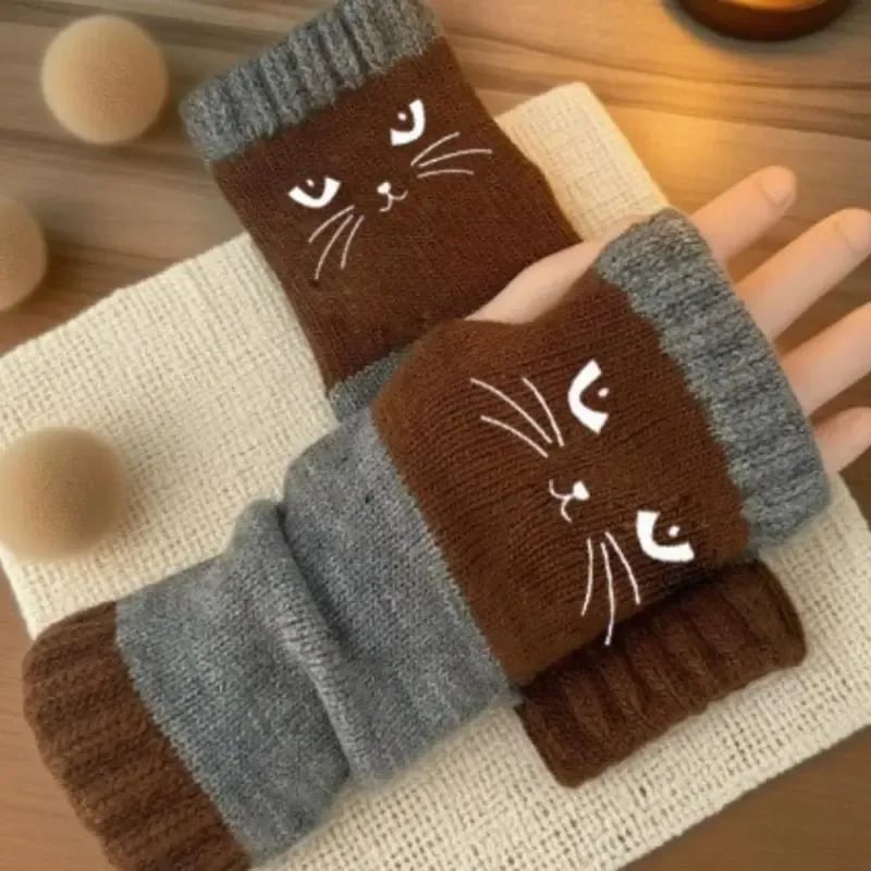 SnugglePaws – Stylish Fingerless Cat Gloves