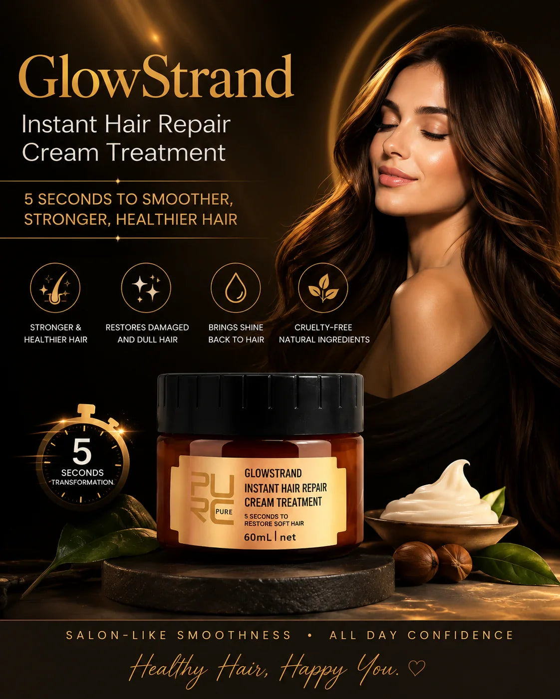 GlowStrand – Instant Hair Repair Cream Treatment