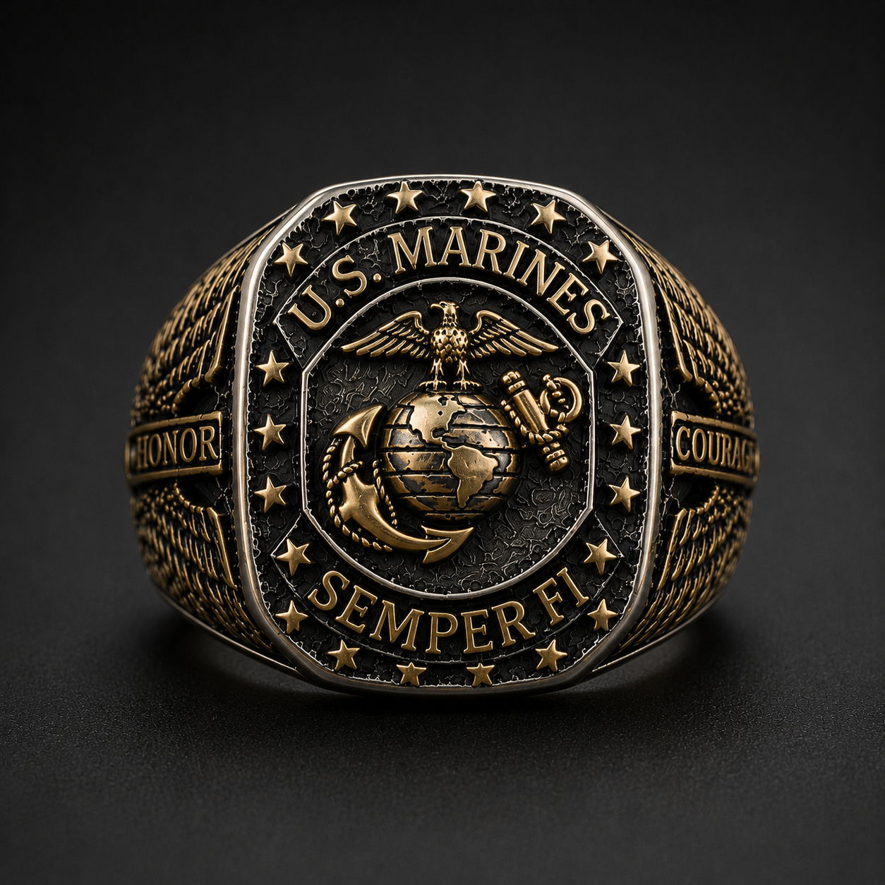 IronSemper – Eagle Anchor Military Ring