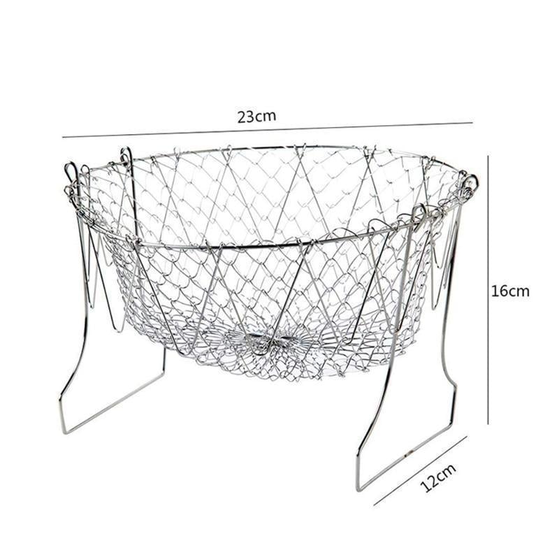 FlexiStrain – Retractable Stainless Steel Cooking Basket