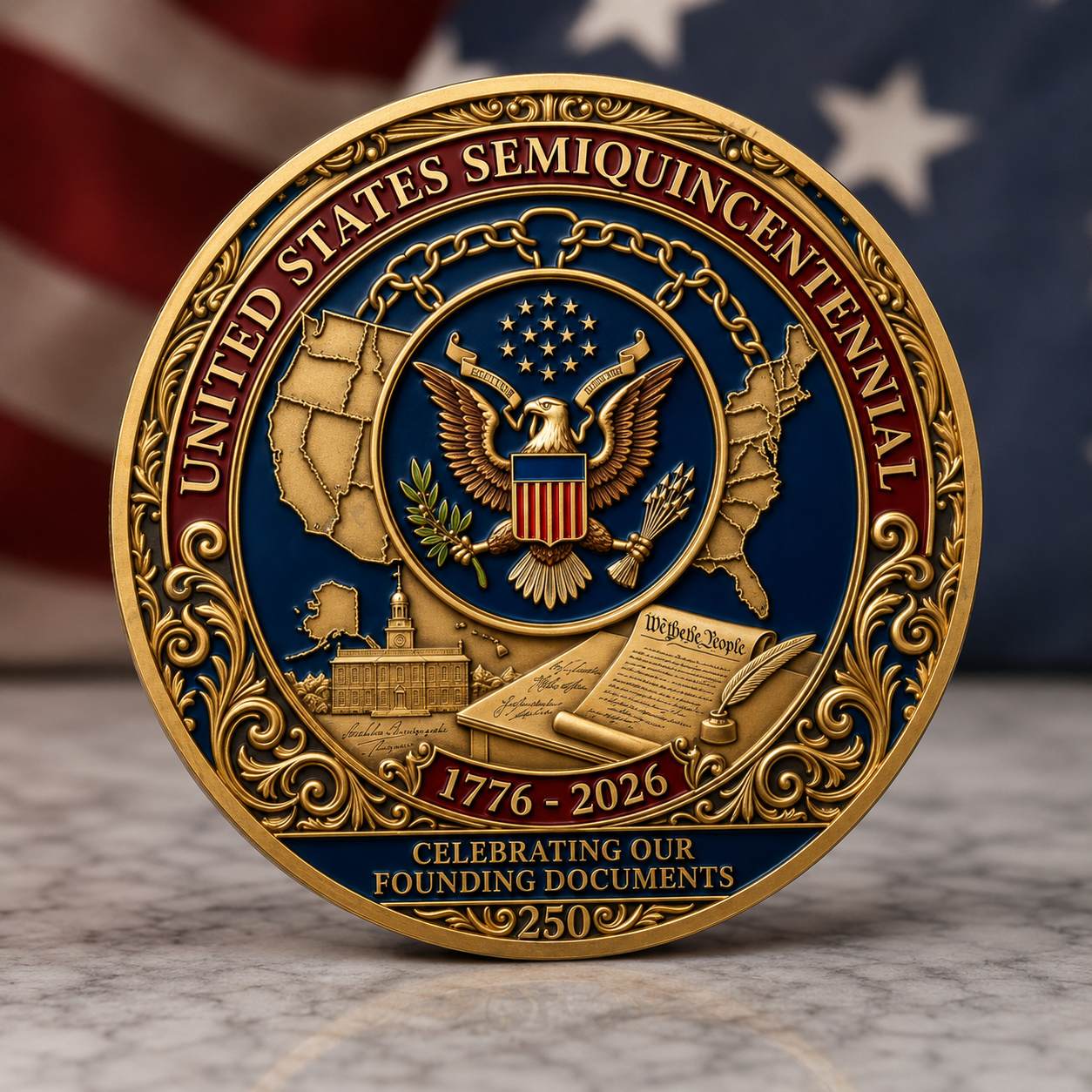 LibertyLegacy – 250th Anniversary Challenge Coin