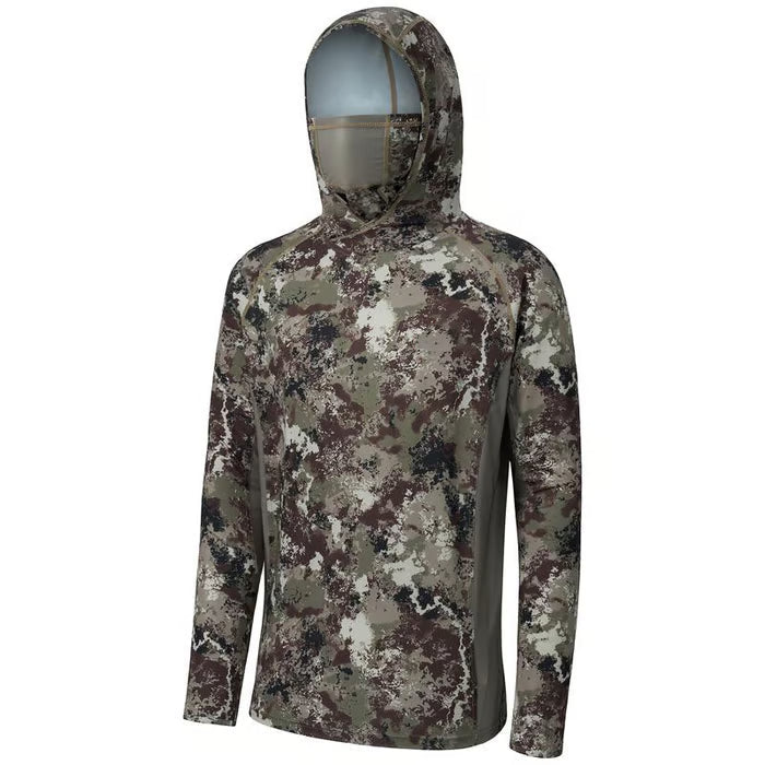 SunGuardPro - UPF 50+ Camo Hunting & Fishing Hoodie with Mask