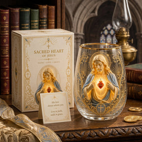 DivineSip – Sacred Heart of Jesus Glass Cup