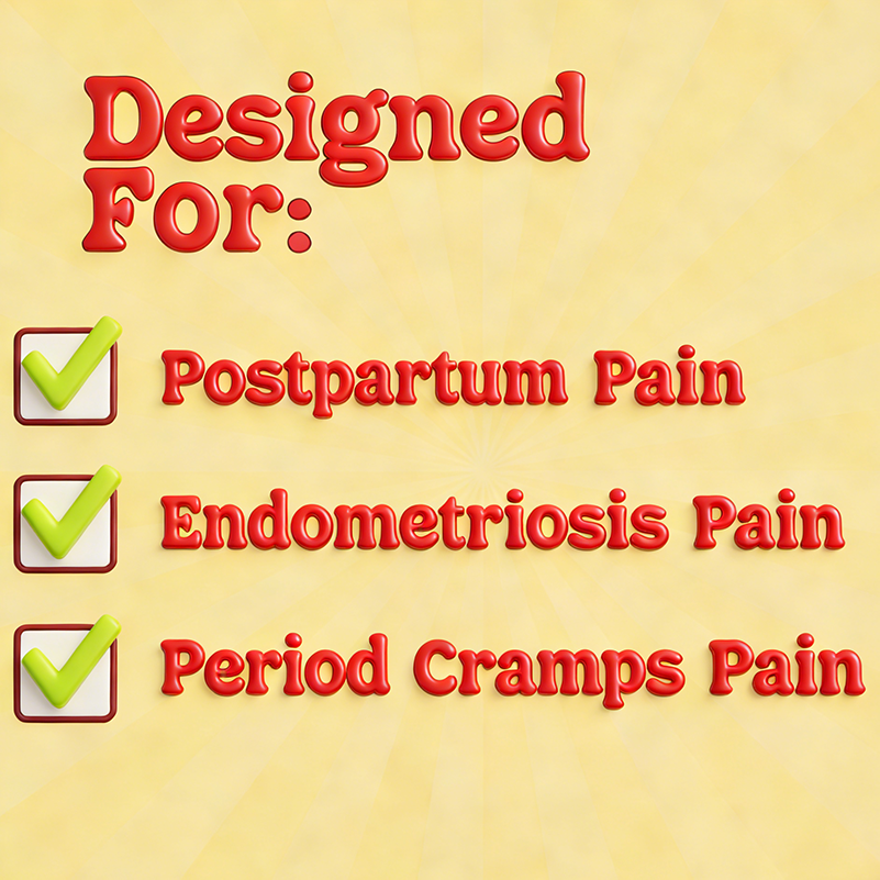 HeatRelief Pro - Vibration & Herbal Heating Pad for Period Cramps