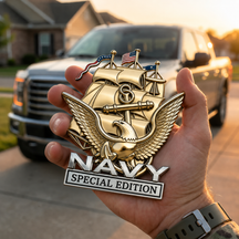 NavyHonor – Navy Veteran Metal Auto Emblem