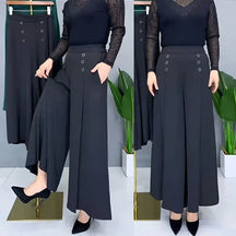 BelleFlow – Flattering Wide Leg Comfort Trousers