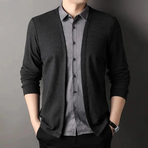 Cardigan Illusion™ – 2-in-1 Layered Shirt & Cardigan
